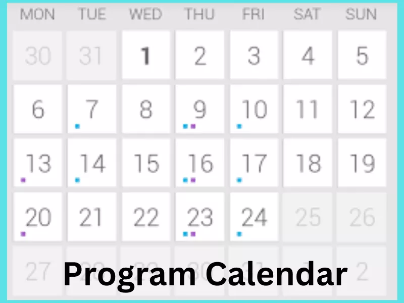 program calendar banner